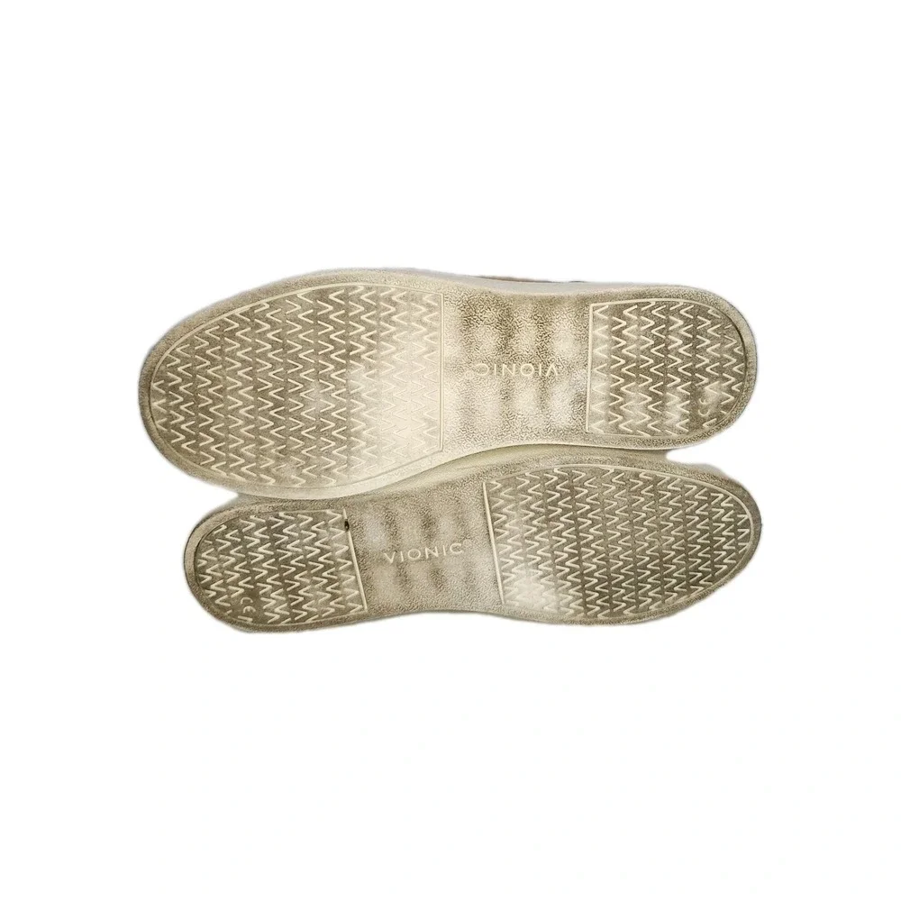 Vionic Winny Fashion Sneakers Gold Metallic‎ Leather Women's 10 Arch Support
